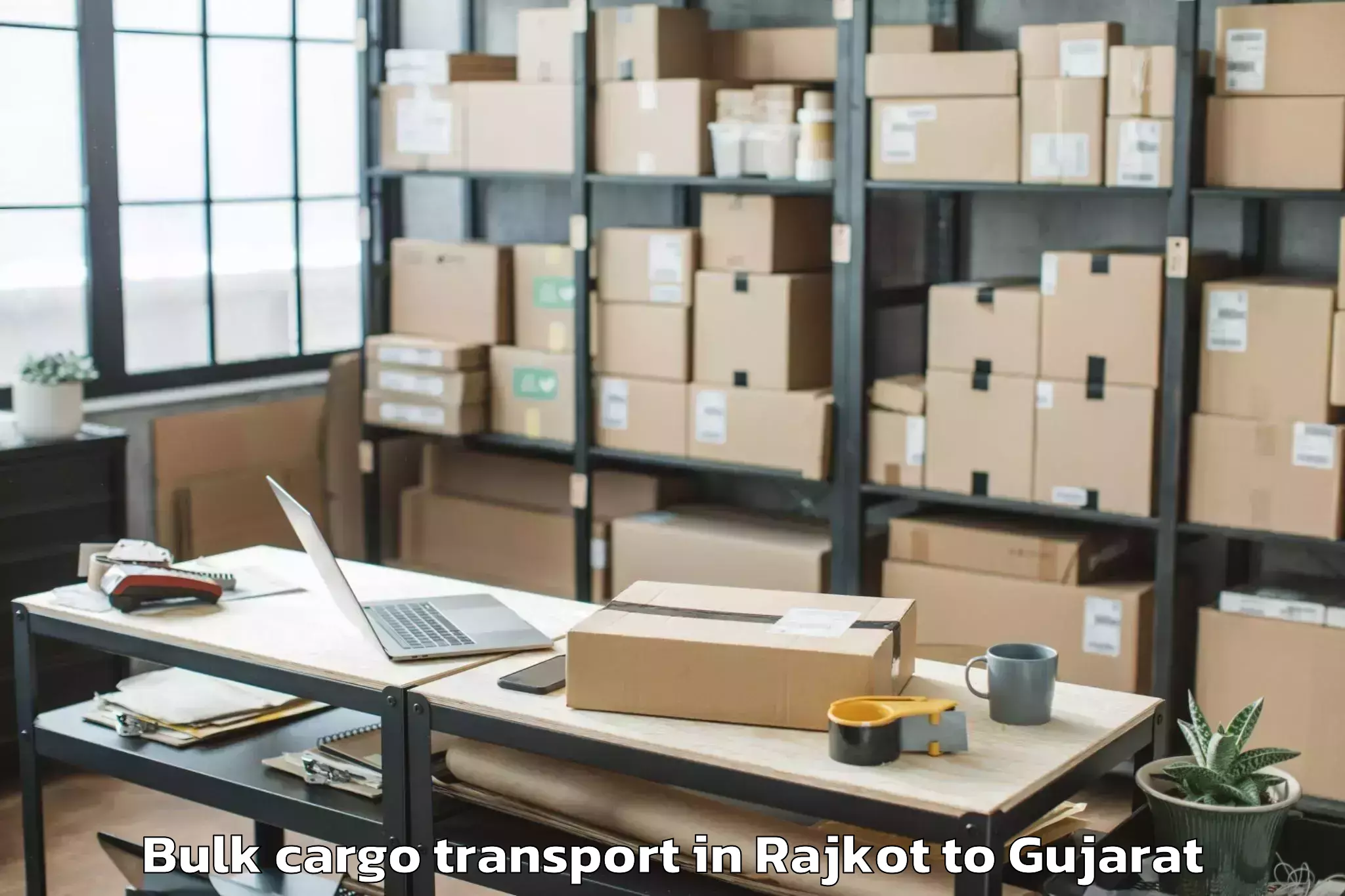 Top Rajkot to Abhilashi University Surat Bulk Cargo Transport Available